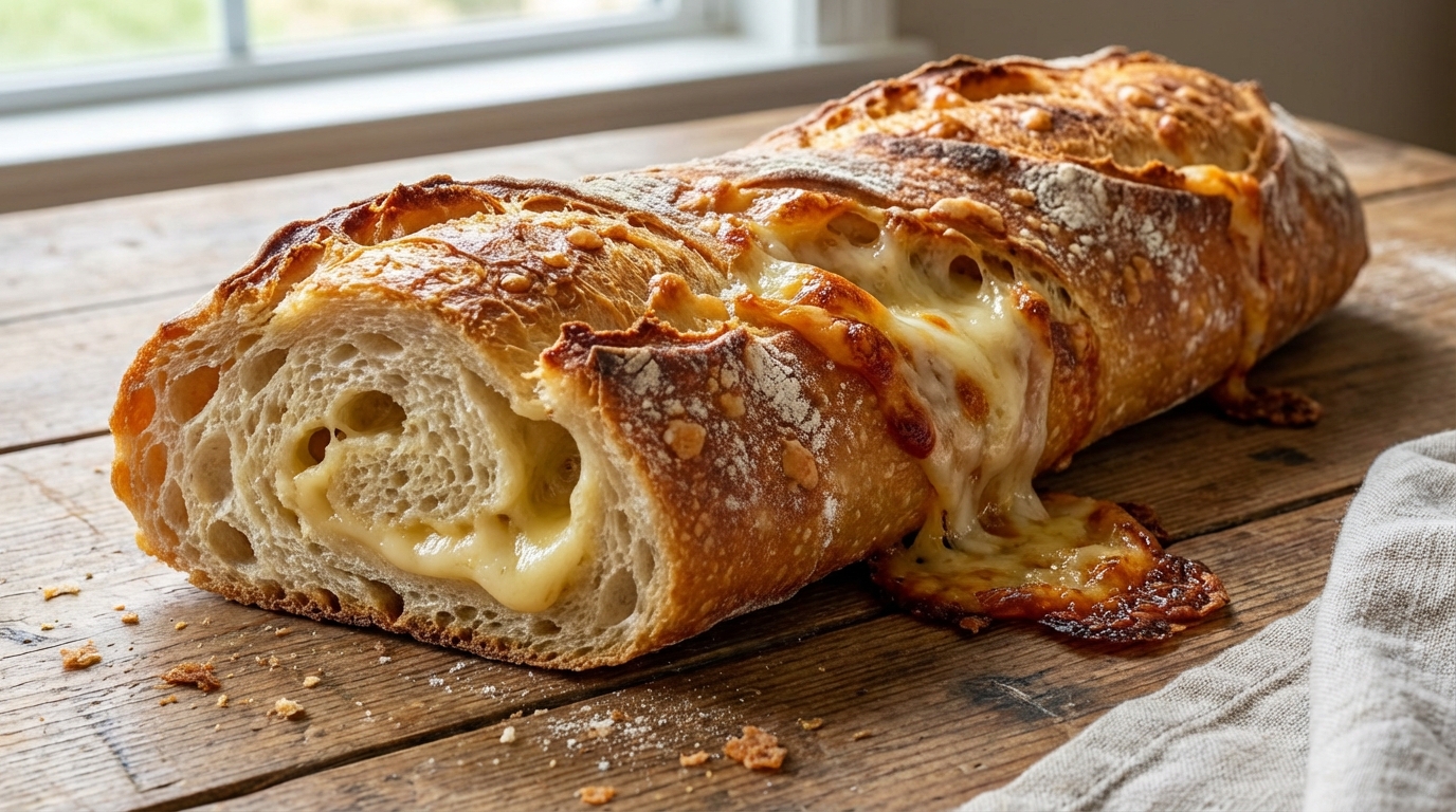 découvrez notre recette facile de baguette au fromage maison, délicieusement croustillante et savoureuse, bien meilleure que celles du commerce.